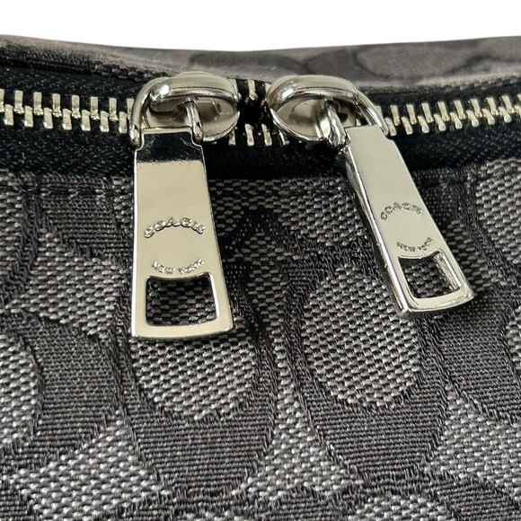 Coach East/West Celeste Hobo Black Smoke Signature Canvas Shoulder Bag F54936 - Picture 10 of 13